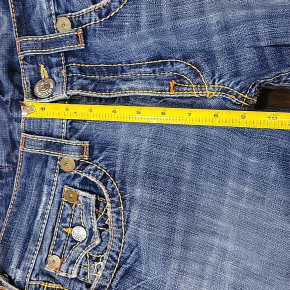 Sz33 True Religion Joey Big T Flare Jeans 100% Cotton - Picture 9 of 16